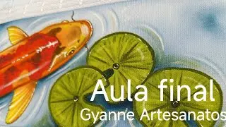 Como pintar Carpas em barrado de toalhas Aula final 😊 Vem comigo 😉