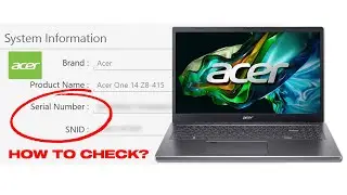 Как найти серийный номер ноутбука || Acer и другие бренды