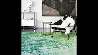 Warmly Home Area Rugs On Sale Modern Art Design Green Carpets for Living Room