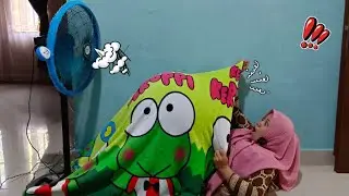 Kageett..‼️perut kembung tidur didepan kipas hamil jumbo