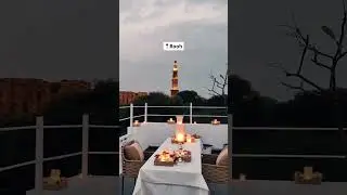 Top 6 Restaurants with Magnificent Views of the Qutub 💖🏰 Details in the Comment Box #viral #shorts
