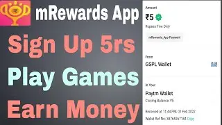 mRewards  App Sign Up 5rs Play Games Earn Money In Telugu