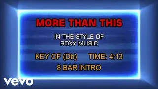 Roxy Music - More Than This (Karaoke)