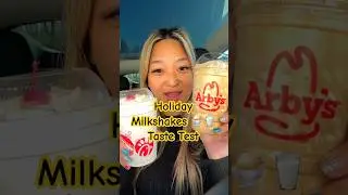 Milkshake holiday taste test !!! #millshake #arbys #chickfila #food  #foodie