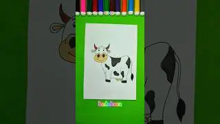 How to draw a funny cow 🐄 #drawing #tutorial #creative #ideas #funny #animals #cute #cartoon #draw