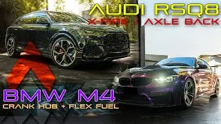 Audi RSQ8 com x-pipe e axle-back valvulado | Crank hub na BMW M4
