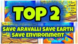 Save Aravalli Hills Mountains Drawing | Save Trees Save Environment 🌱 Drawing | Awareness drawing