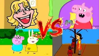 67KID VS PEPPA PIG VS MUMMY VS SQUID GAME DOLL