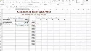 Excel Chapter 4 Consumer Debt