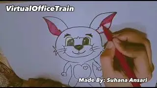 Draw Cartoon Tom With Pencil By Suhana Ansari - #pencildrawing