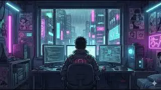 Cyberpunk Rain Ambience 🌧️ Deep Focus Music for Coding & Study [4K]