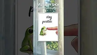 Cute Frog Poster Inspirational Quote Wall Art Cute Frog Drawing Typography as Art Inner Strength