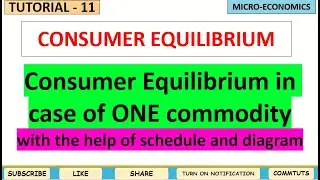 11) CONSUMER'S EQUILIBRIUM IN CASE OF ONE COMMODITY
