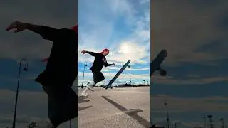 Олли 180, кикфлип и биггер на лонгборде / Ollie 180, Kickflip and No Comply Bigger on longboard ✨