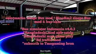 Finally Release HinoRn2 Bus mod !Tmsgamingbron ! Bus simulator Indonesia Bd map game play !HinoRn2