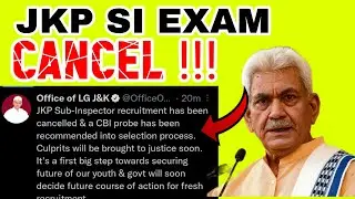 JKP SI Exam Cancel official notification by LG Manoj Sinha
