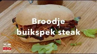 Machtig broodje gerookt en gegrild buikspek