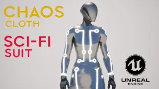 Unreal Engine 5.3 Chaos Cloth Simulation - Sci Fi Suit #unrealengine #tutorial @hoodiestudios