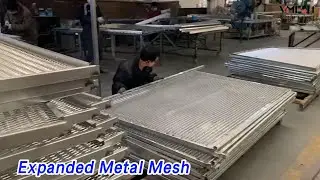 Decorative Expanded Metal Mesh Suspended Ceiling Anodized Aluminum 1060
