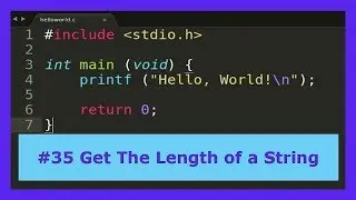 C Tutorial #35 - Get The Length of a String