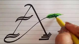 Fancy Letters: How to Draw/Design Your Own Alphabet 'A' in Feather style