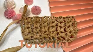 Raffia Crochet Tutorial | Raffia Puff Mesh Pattern for Bags & Home D&eacute;cor #trending #fyp