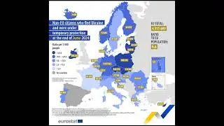 No. of Non-EU citizens who fled Ukraine! #map #none #eu #citizen #ukraine #peace #youtubeshorts