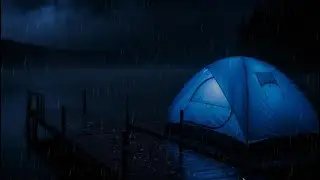 Distant Thunderstorm Tent on the Lake Dock for Anxiety Relief