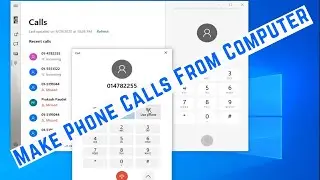 How to Make Phone Calls From Computer || Sync Your phone with Windows 10 Your Using Phone APP