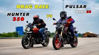 Royal Enfield Hunter 350 vs Bajaj Pulsar N160 SS 4V 🔥 DRAG RACE | Who Wins?
