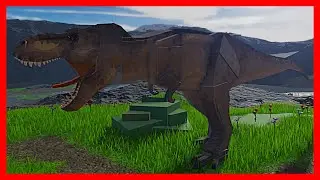 TYRANNOSAURUS REX (PURE COMBAT GAMEPLAY) - Roblox Jurassic Blocky