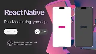 React Native How to Implement Dark Mode using typescript