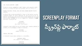 Screenplay Format | Part 1 | Telugu Film Tutorials