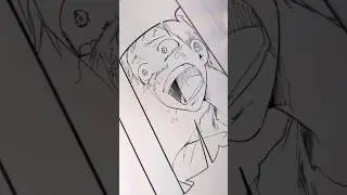 super quick manga drawing 6! ✨ inking manga pages #art #anime