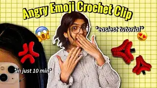 Crocheting *VIRAL* Angry Hairclip (easiest tutorial) 😱🧶 + Revealing Something BIG 