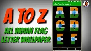 A to Z All Indian Flag Letter Wallpaper || A to Z letter Whatsapp status || Download Link