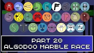 Alphabet Lore From A to Z Marble Race with Rainbow Friends Track #20 - #alphabetlore
