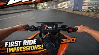 New KTM DUKE 390 First ride impression || 4 K  GoPro Video 