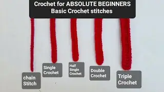 How to Crochet ABSOLUTE BEGINNERS: Basic Stitches #viralvedio
