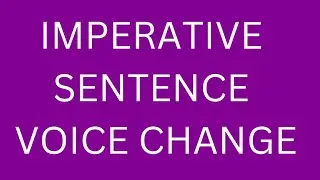 Voice change of imperative sentence