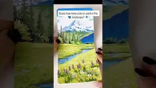 How to Draw a Vibrant Alpine Landscape with Acrylic Markers #art #painting #acrylicmarker #drawing