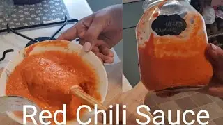 Homemade Red chilli Sauce || Rew Chilli Garlic  Sau .