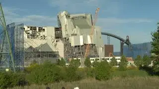 Sprengung des Kraftwerk Moorburg