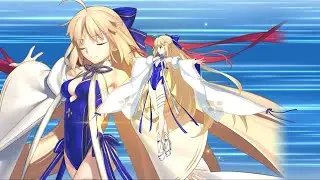 [Fate/Grand Order 60FPS 4K] 5* Artoria Caster Summer Animation+Skill+NP Demonstration