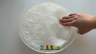 Clear Gel Slime with Rice Beads ASMR Crunchy Sounds