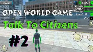 Rope Frog Ninja Hero Game  | Talk to Citizens | Mission 2 | Arooj Gaming Official