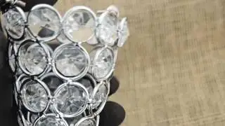 rackcrafts.com Mini Lantern Hanging Votive Candle Holder Decoration Acrylic Crystals