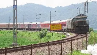 Long Hood Forward WDG-4 || India's Longest Running Train || VIVEK EXPRESS Curving in Deepor Beel