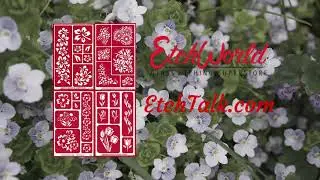 FLOWERS! Reusable, Self Adhesive, Flower Stencils & Armour Etch Glass Etching Cream