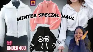 *latest* winter haul under 400😳|hoodie|sweatshirt| jackets #meeshohaul #winterwear #girlsfashion 
